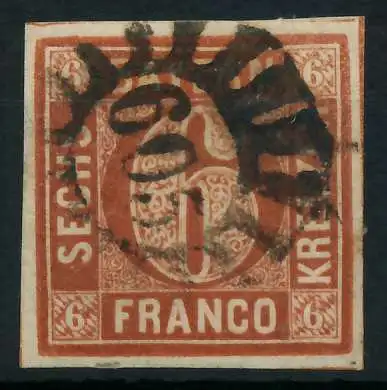 BAYERN MÜHLRADSTEMPEL AUF Nr 4II gMR 605 ZENTR- 88428A