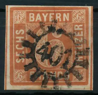 BAYERN MÜHLRADSTEMPEL AUF Nr 4II gMR 401 ZENTR- 884386