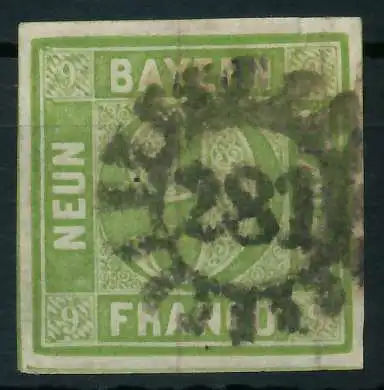 BAYERN MÜHLRADSTEMPEL AUF Nr 5III gMR 281 ZENTR 884432