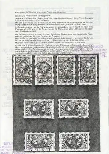 LIECHTENSTEIN 1928 Nr 82-89 gestempelt ATTEST 1D7D22