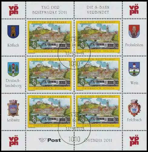 ÖSTERREICH BLOCK KLEINBOGEN Nr 2936 gestempelt KLEINBG 216F46