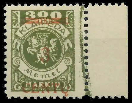MEMEL 1923 Nr 168AII postfrisch gepr. 41E436