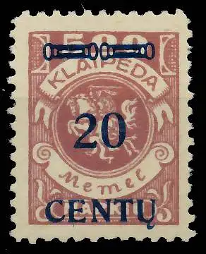 MEMEL 1923 Nr 171AI postfrisch 41E45E