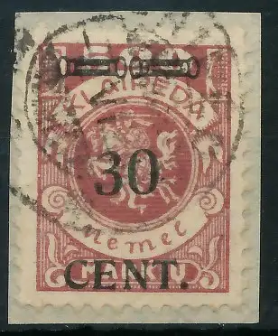 MEMEL 1923 Nr 175III gestempelt gepr. 41E8B6