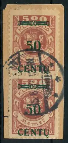 MEMEL 1923 Nr 173AI zentrisch gestempelt SENKR PAAR gepr. 41E8E2