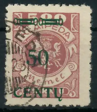 MEMEL 1923 Nr 173AIII gestempelt gepr. 41E8DA