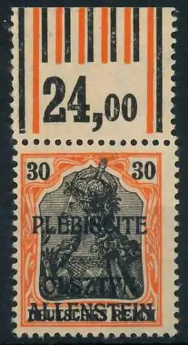 ALLENSTEIN Nr 6 WOR 1-4-1 2-3-2 postfrisch ORA 453262