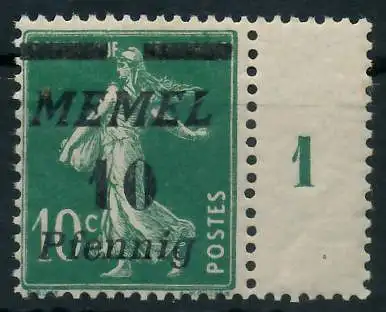 MEMEL 1922 Nr 54b Ms1 postfrisch ATTEST 472D32