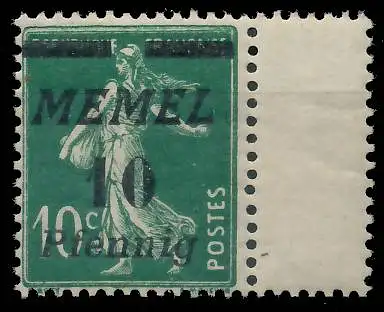 MEMEL 1922 Nr 54b postfrisch ATTEST 472D3E