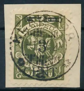MEMEL 1923 Nr 179III PFI zentrisch gestempelt Briefst³ck gepr. 472D8E