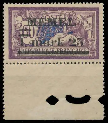 MEMEL 1920 Nr 27yI ungebraucht gepr. 472E3A