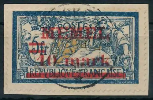 MEMEL 1920 Nr 32II zentrisch gestempelt Briefst³ck gepr. 473026