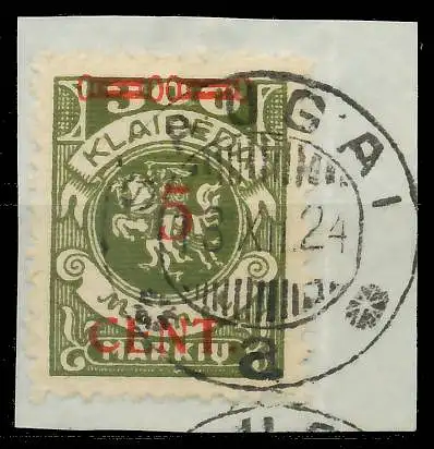 MEMEL 1923 Nr 174Ie zentrisch gestempelt Briefst³ck gepr. 478A82