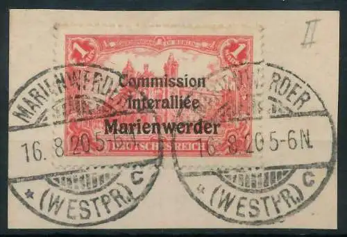 MARIENWERDER Nr 26II zentrisch gestempelt Briefst³ck 49A6E2