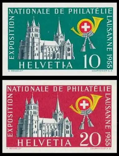 SCHWEIZ 1955 Nr 611-612 postfrisch 67926E