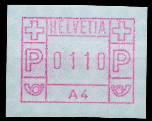 SCHWEIZ AUTOMATENMARKEN A1 Nr 1A4 postfrisch 6795AA
