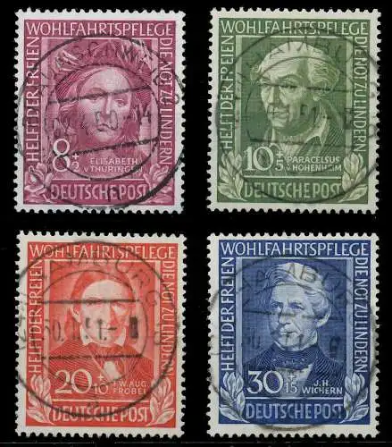 BRD BUND 1949 Nr 117-120 zentrisch gestempelt gepr. 69B74A