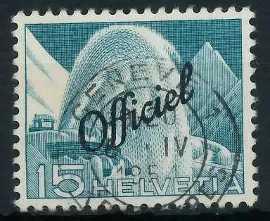 SCHWEIZ DIENST OFFICIEL AUFDRUCK Nr 66 zentrisch gestempelt 6B615A