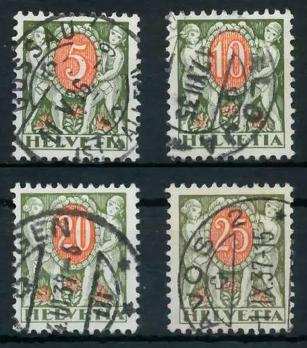 SCHWEIZ PORTOMARKEN 1924-1937 Nr 42z-46z ZENTR- 6B6272