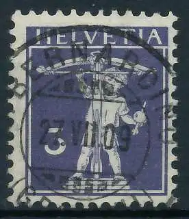 SCHWEIZ 1909 Nr 112I zentrisch gestempelt 6C2A32