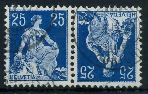 SCHWEIZ ZUSAMMENDRUCK Nr K3 gestempelt WAAGR PAAR 6C2E82