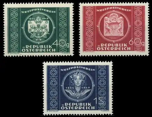 ÖSTERREICH 1949 Nr 943-945 postfrisch 70786A