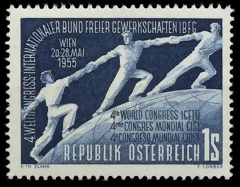 ÖSTERREICH 1955 Nr 1018 postfrisch 70798E