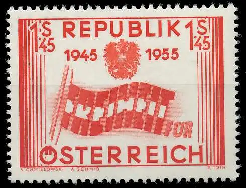 ÖSTERREICH 1955 Nr 1014 postfrisch 70797E