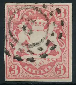 BAYERN MÜHLRADSTEMPEL AUF Nr 15 oMR __2 zentrisch gestempelt 712742