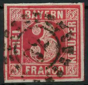 BAYERN MÜHLRADSTEMPEL AUF Nr 15 oMR _32 zentrisch gestempelt 712BEA