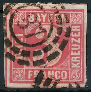 BAYERN MÜHLRADSTEMPEL AUF Nr 9 oMR _37 zentrisch gestempelt 712BF2