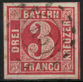 BAYERN MÜHLRADSTEMPEL AUF Nr 9 oMR _45 zentrisch gestempelt 712C1E