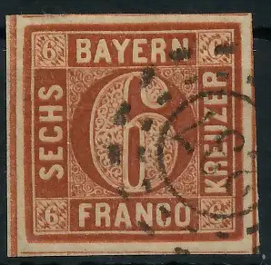 BAYERN MÜHLRADSTEMPEL AUF Nr 4II oMR 237 ZENTR- 7194CE