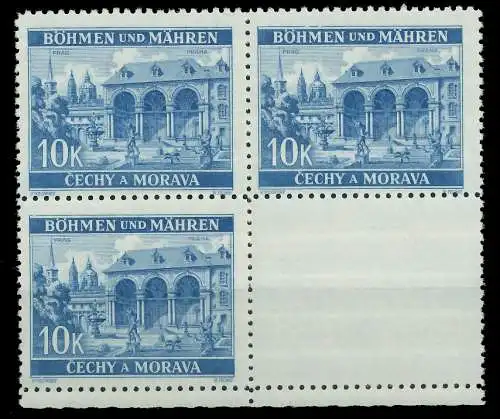 BÖHMEN MÄHREN 1939-1940 Nr 60 LS U postfrisch VIERERBLO 828402