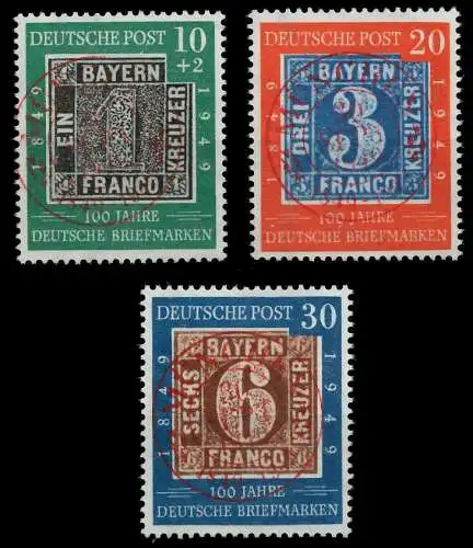 BRD BUND 1949 Nr 113-115 EST zentrisch gestempelt 64252A