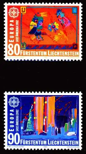 LIECHTENSTEIN 1992 Nr 1033-1034 postfrisch S9F8332