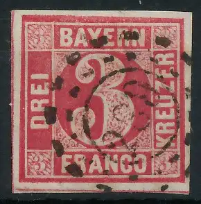 BAYERN MÜHLRADSTEMPEL AUF Nr 9 oMR 289 zentrisch gestempelt 719686