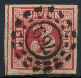 BAYERN MÜHLRADSTEMPEL AUF Nr 9 oMR 769 zentrisch gestempelt 71988E