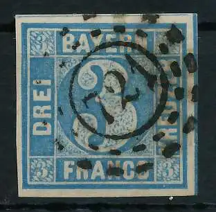 BAYERN MÜHLRADSTEMPEL AUF Nr 2II oMR 721 ZENTR- 7199FE