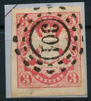 BAYERN MÜHLRADSTEMPEL AUF Nr 15 oMR 301 zentrisch gestempelt 719B1A