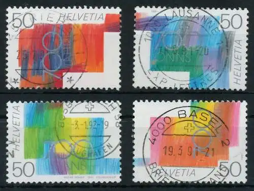 SCHWEIZ 1991 Nr 1438-1441 zentrisch gestempelt 723656