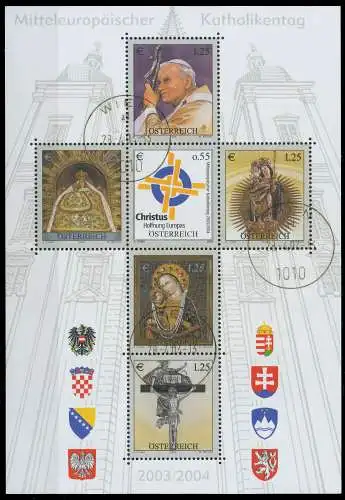 ÖSTERREICH BLOCK KLEINBOGEN Block 24 zentrisch gestempelt 723876