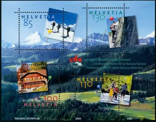 SCHWEIZ BLOCK KLEINBOGEN 2000-2009 Block 39 postfrisch S37DF22