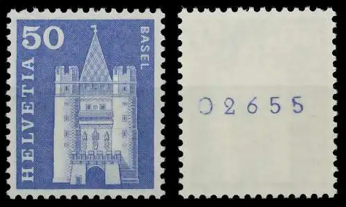 SCHWEIZ ROLLENMARKEN Nr 704yR L-P postfrisch 723A56