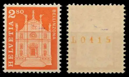 SCHWEIZ ROLLENMARKEN Nr 767Rob L-P postfrisch 728A4E