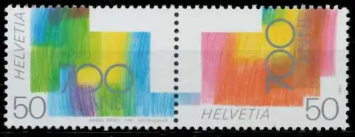 SCHWEIZ ZUSAMMENDRUCK Nr W34 gestempelt WAAGR PAAR S38106E