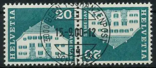 SCHWEIZ ZUSAMMENDRUCK Nr K51 zentrisch gestempelt WAAGR PAAR 72904A