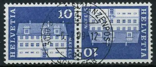 SCHWEIZ ZUSAMMENDRUCK Nr K50 zentrisch gestempelt WAAGR PAAR 729046