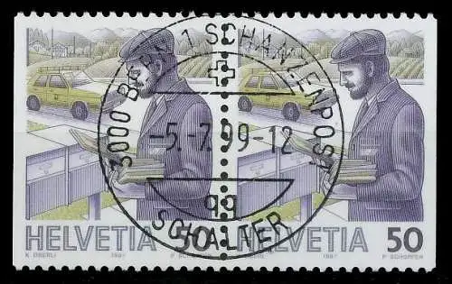 SCHWEIZ 1987 Nr 1343Dl 1343Dr zentrisch gestempelt WAAGR PAA 72910A