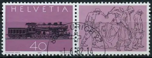 SCHWEIZ ZUSAMMENDRUCK Nr 1214 15 Zd1 gestempelt WAAGR PA 729116